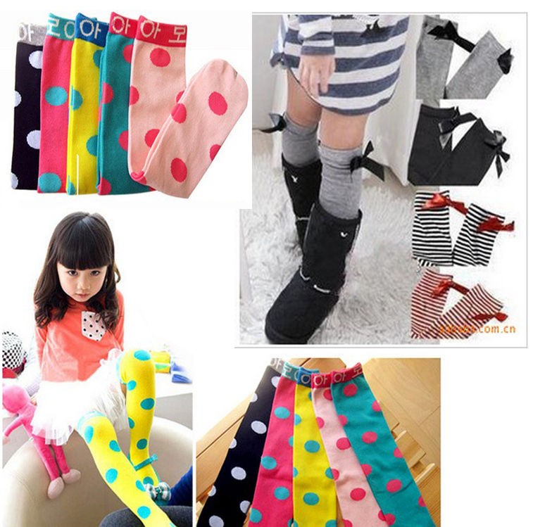 New Kids Toddlers Girls Soft Knee High School Socks 2 8Y Tights 