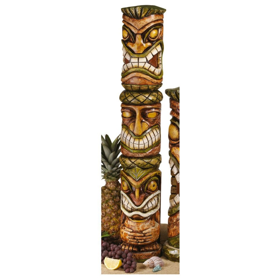 Mahalo Tiki Large Exotic Hawaiian Totem Primitive Tiki Garden Yard 