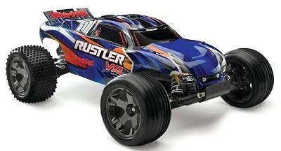 new traxxas rustler vxl 2 4ghz rtr blue 3707 nib