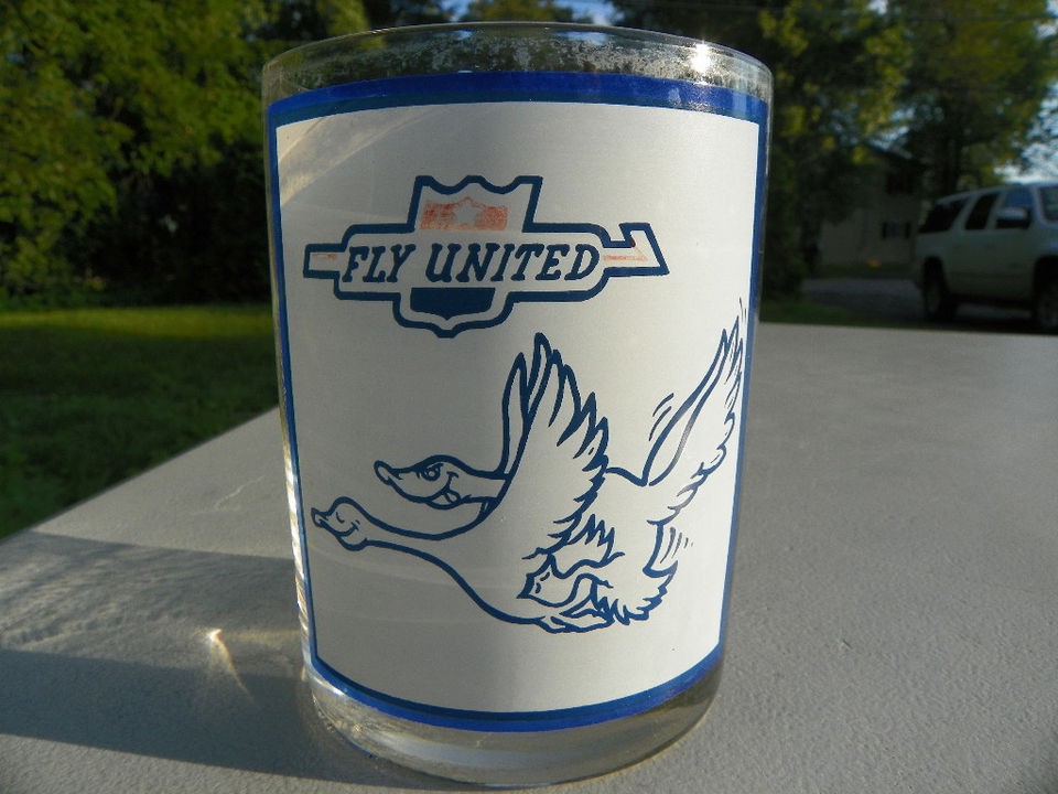 vintage 70 s fly united frolicking ducks glass time left