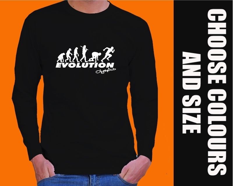 EVOLUTION OLYMPICS LONG SLEEVE T SHIRT BNWT RUNNING ATHLETIC GAMES 