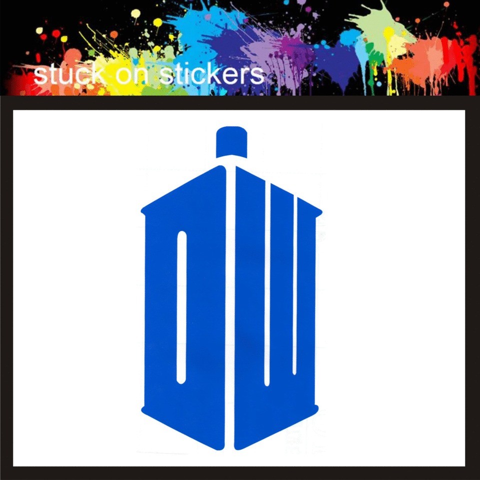 dr who tardis sticker great for fridge ute car from