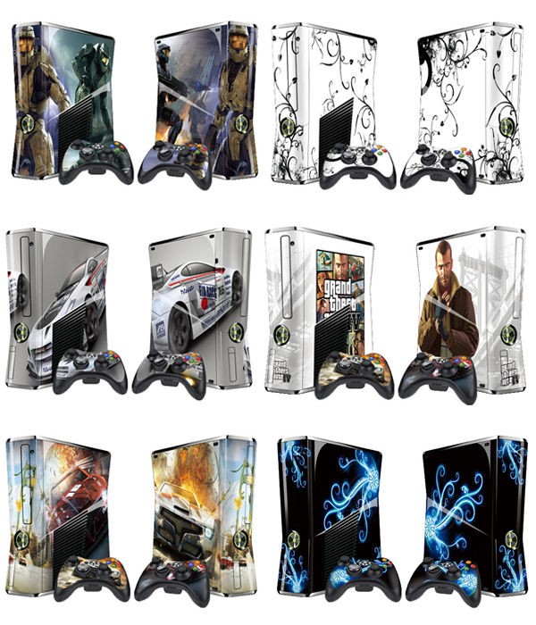 Microsoft XBOX 360 Valhalla slim + remote vinyl skins Sticker 