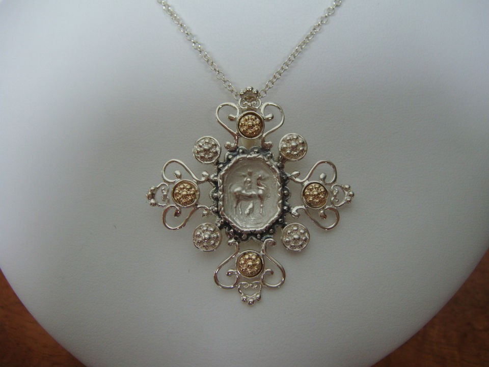 TAGLIAMONTE DESIGNS ~ 925SS + 14K Cameo Necklace ~ Bella Belliste 