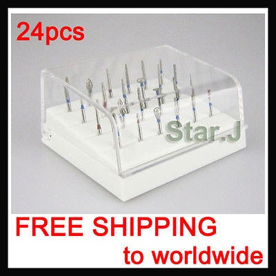 Dental Diamond Burs Set For Porcelain Shouldered Abutment Polishing 