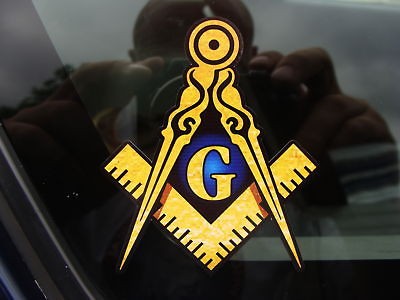 10 masonic auto emblem decal sticker, freemason shriners jewelry ring 