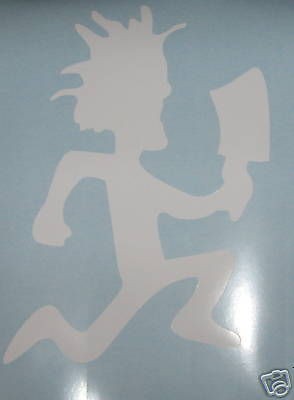 large white hatchetman decal sticker icp joker 