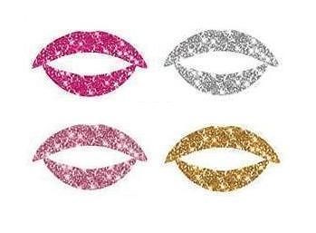 Temporary Lip Tattoos   REAL GLITTER  to U.S