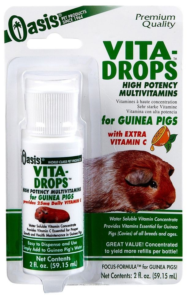 KORDON OASIS GUINEA PIG VITA DROPS 2 OZ VITAMINS FREE SHIP TO THE USA