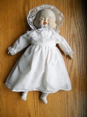 Vintage 3 Faced Bisque Porcelain Doll   Original Clothes   No Damage 