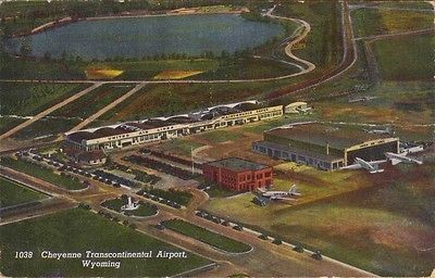   CHEYENNE TRANSCONTINENTAL AIRPORT~1944 PC from SOLDIER at FORT WARREN