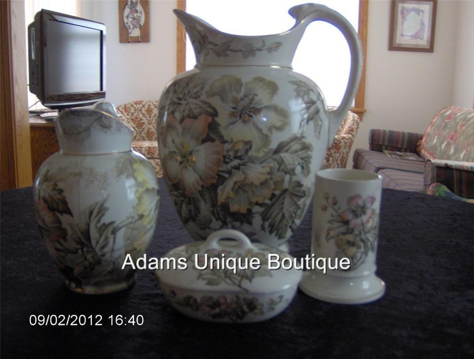 BWM & Co Brown Westhead & Moore Vanity Set Rare Transferware MD1