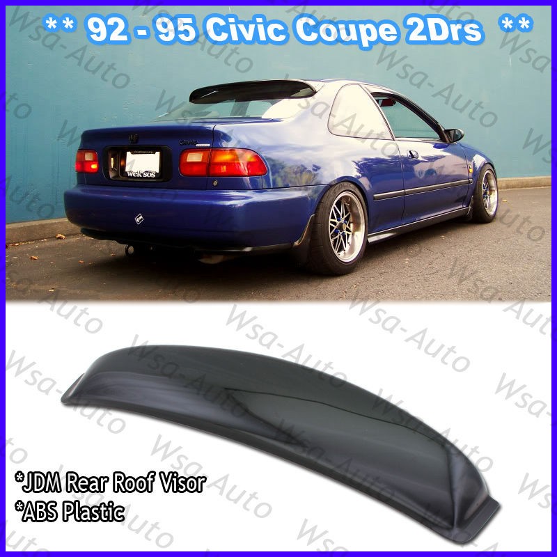 92 95 Civic Rear Roof Visor Window Shade Spoiler Honda JDM Coupe 