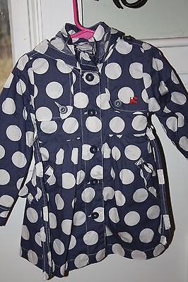 CHIPIE FRANCE NAVY WHITE POLKADOT SPRING JACKET/COAT 3t 4a 102