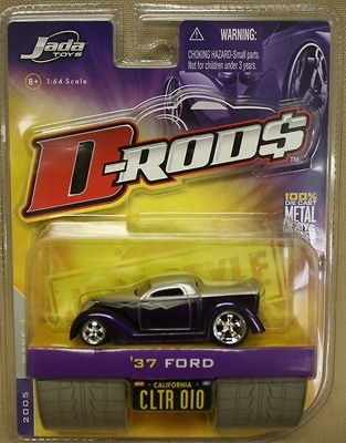 Jada D Rods 2005 Wave 1 1937 Ford #010 Purple with Silver Pinstripe