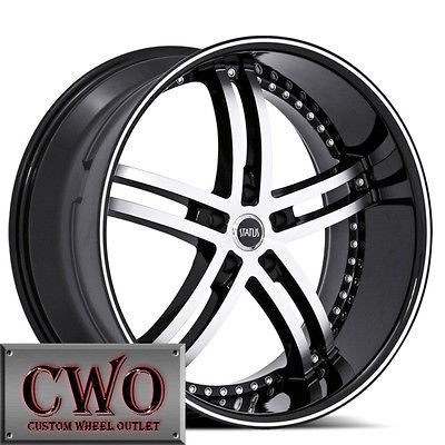 Newly listed 20 Black Status Knight 5 Wheels Rims 5x108 5 Lug Jaguar 