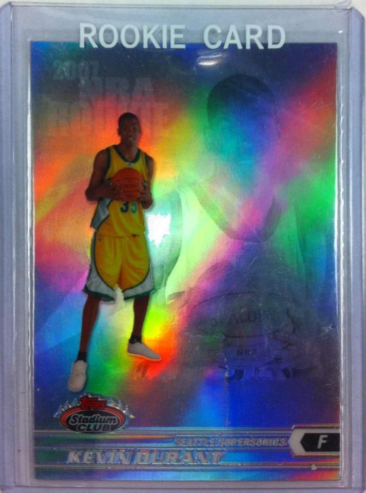 2007 08 Kevin Durant /999 Topps Stadium Club RC Rookie Refractor