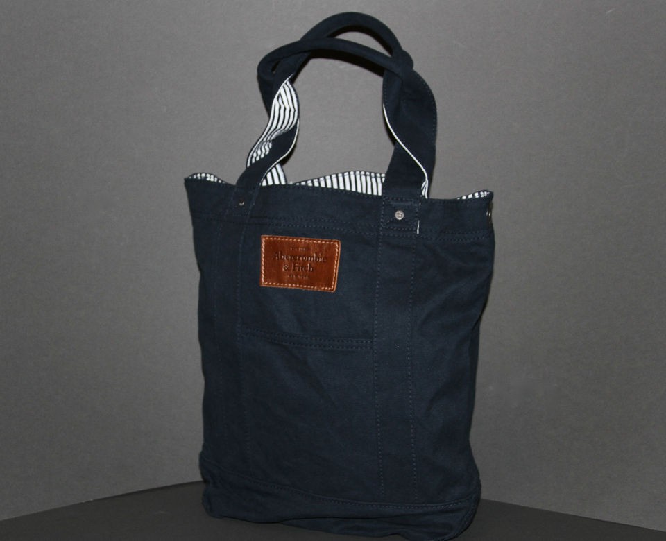   Womens A&F Vintage Logo Tote Canvas School Book Bag Purse Large