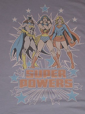 Wonder Woman, Supergirl & Batgirl Womens Jr. Top (Size Large, Color 