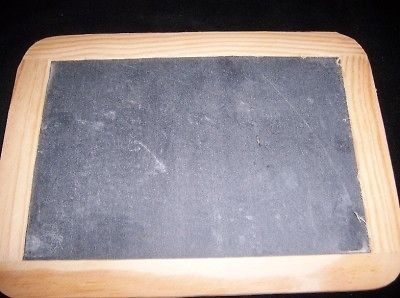 VINTAGE SLATE CHALKBOARD HARDWOOD FRAME SCHOOL CHALK 8 X 6 PERSONAL 