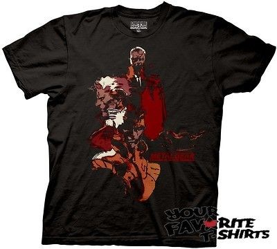 metal gear solid faces adult tee shirt s m l