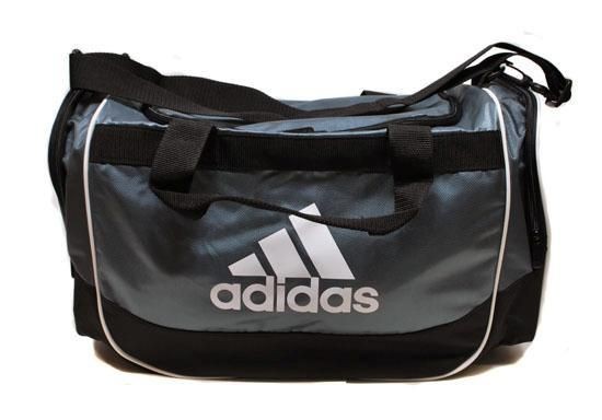 ADIDAS Defender Duffel Small Gray Black White Gym Bag 5122704