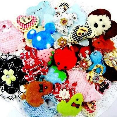 ML018 x 6pcs Mix Style Lot Padded Applique Sew On Craft Embellishment 