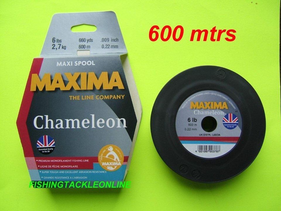   CHAMELEON BULK SPOOL 600m LINE 600mtrs 11 SIZES CARP PIKE ZANDER