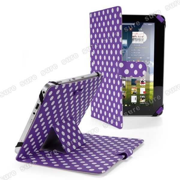 10 inch PU Case Cover Android Tablet PC ePad Stand Universal Purple 