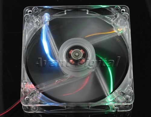 120mm fans 4 led color for computer pc case cooling