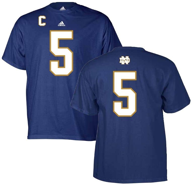 Notre Dame Fighting Irish Manti TEO Navy Blue Player T Shirt TEO 