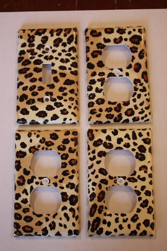   Cheetah Print 1 Light Switch 3 Outlet Covers Decor Blanket