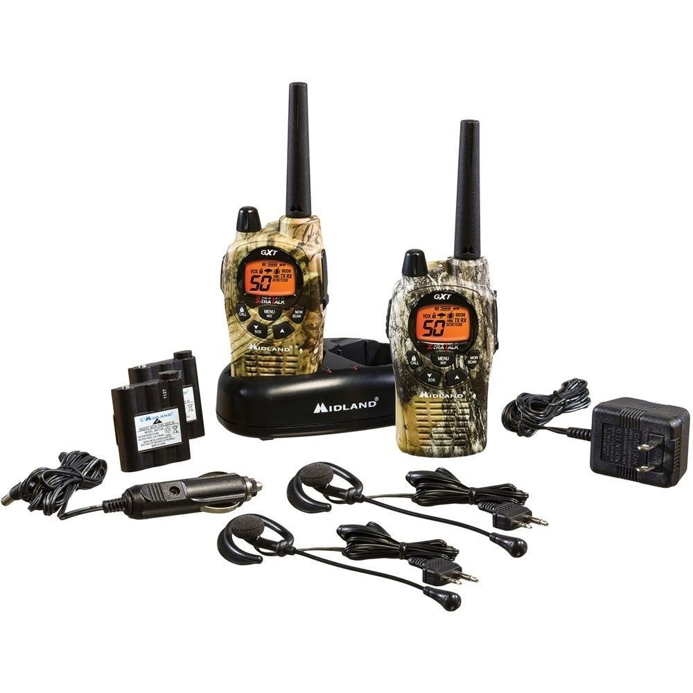   Channel Camo Two Way Radio 36 Mile Walkie Talkie w Mic Handsets