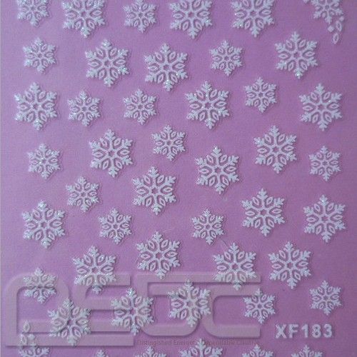 Christmas Xmas Wrap 3D Nail 26 Designs Art Stickers Foil Tips Decal 