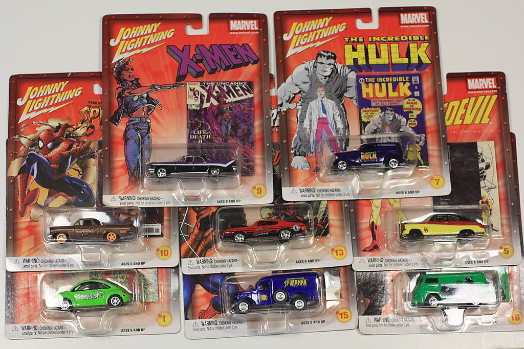   Lightning Die cast Cars/ Vehicles (Spider  Man, Hulk, VW Beatle