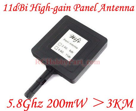 FPV 5 8GHz 11dBi High Gain Panel Antenna 200mW TX ＞3KM