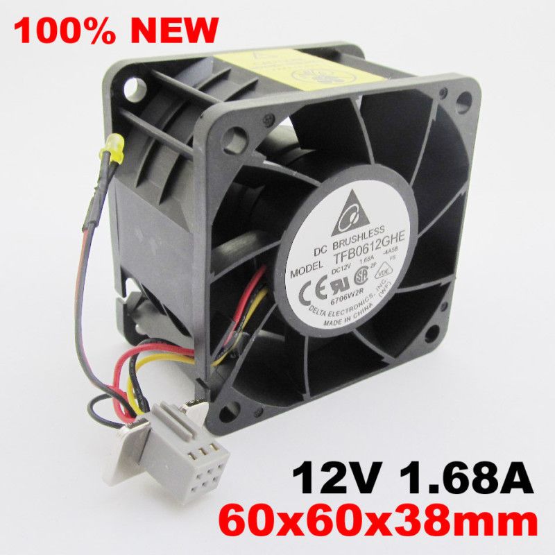 1pc Delta TFB0612GHE 12V 1 68A DC Fan 60mm X60X38 New