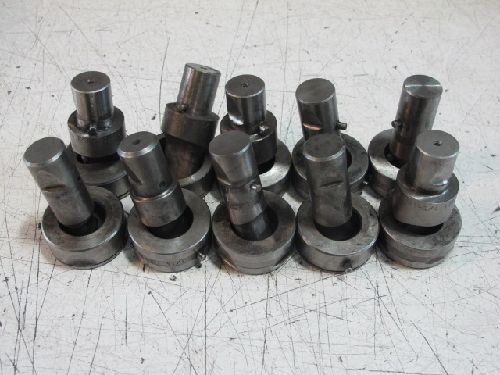   IRONWORKER OBROUND PUNCHES & 10 DIES LOT, AMERICAN PUNCH, W.A.WHITNEY