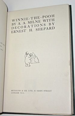 Milne A A Winnie The Pooh First Edition Childrens 1926