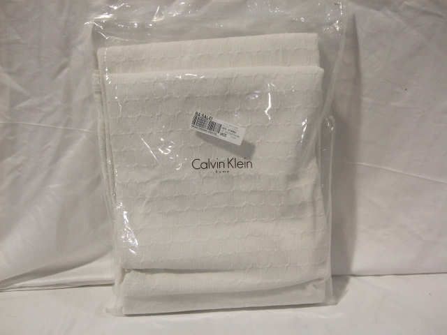 Calvin Klein Rio Matelasse Dove White King Coverlet