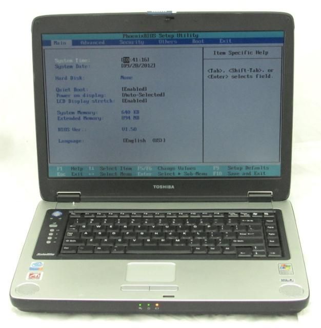 Toshiba Satellite A75 S226 512MB RAM Laptop Parts Repair Powers on DVD 