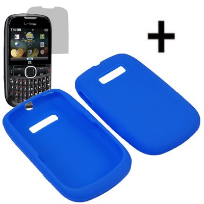   Gel Skin Cover Case for Verizon ZTE Adamant F450 LCD Guard