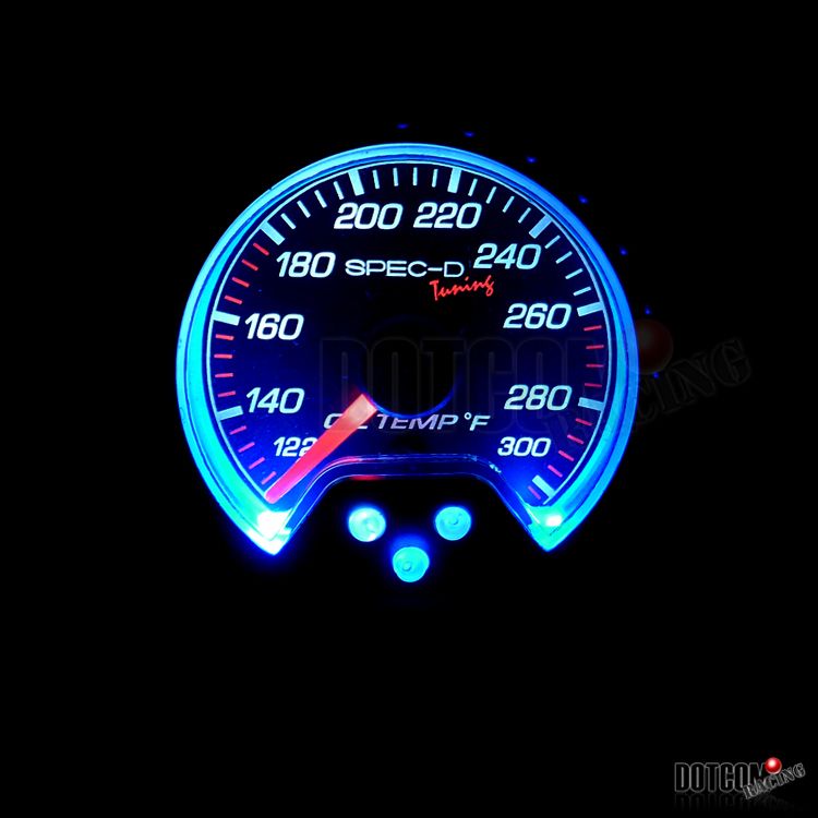 JDM Acura CSX 52mm LED Racing Oil Temperature F Gauge