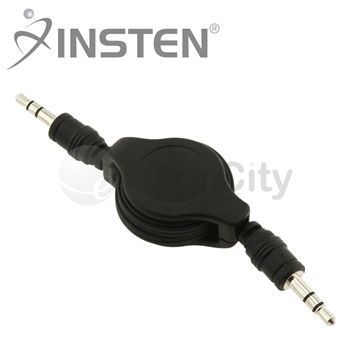 new generic insten retractable 3 5mm audio extension cable m m black 