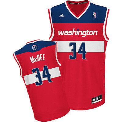 Adidas Rev 30 Swingman Washington Wizards Jevale McGee Jersey Sz Large 