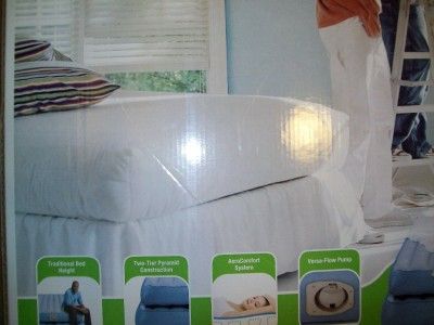 New Queen Aerobed Premium Raised Air Bed Elevated w Versa Flow Pump 18 