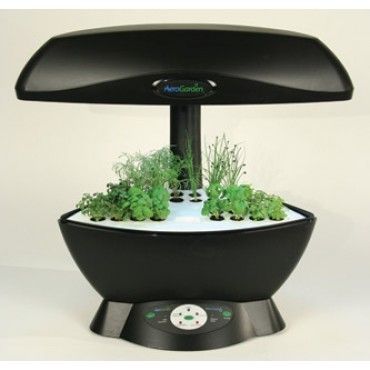 AeroGarden Space Saver 6 Elite BLACK Hydroponic System Model # 100603 