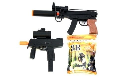 2X Spring Airsoft Gun Combo Set SMG MP9 TMP and 5 000 BBs