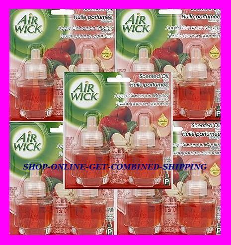 10 Refills Air Wick Apple Cinnamon Medley Oil Refill