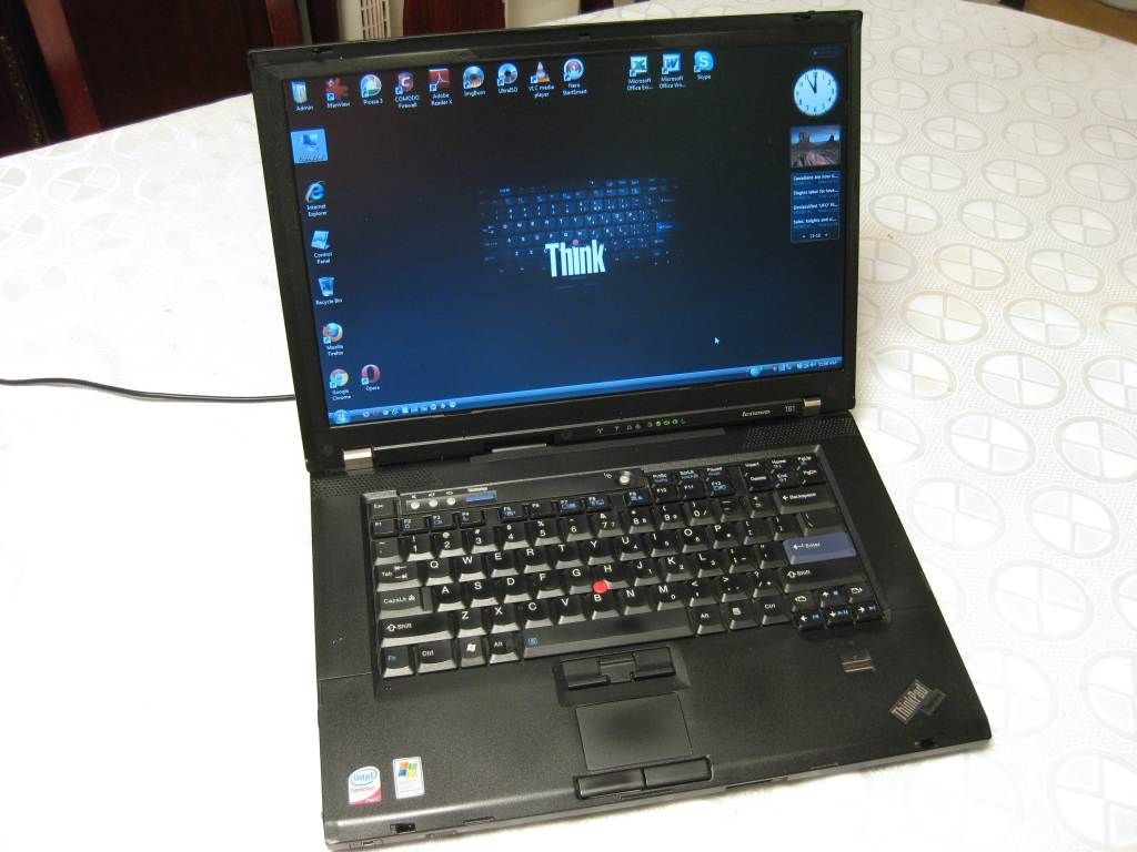 IBM ThinkPad T61p 15 4 inch Widescreen T9500 2 6GHz 4GB 250GB DVDRW 